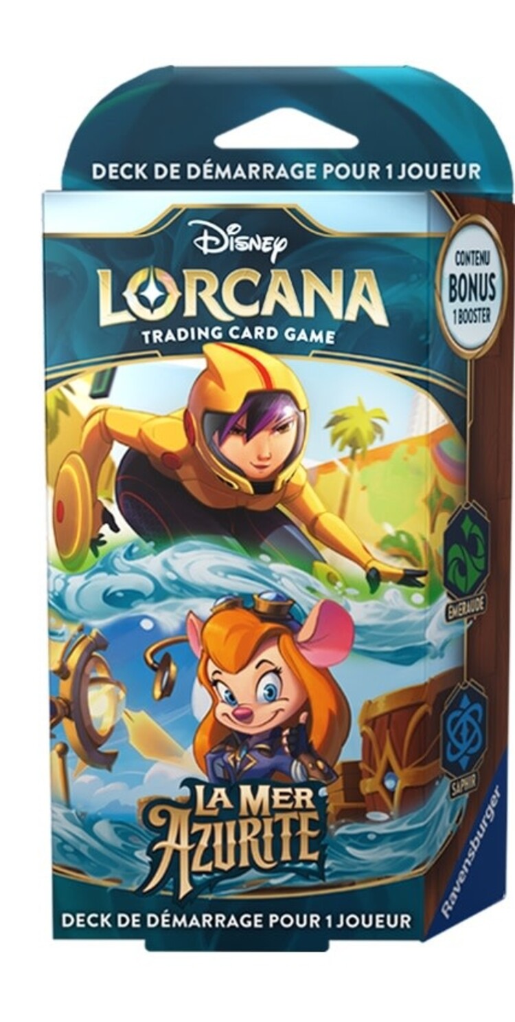 Ravensburger Disney Lorcana: Set 6: La Mer d'Azurite: Deck De Démarrage: Go Go Tomago - Gadget (FR)