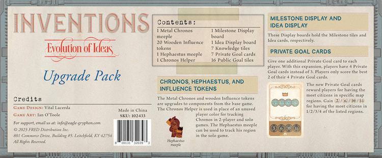 Eagle-Gryphon Games Inventions: Evolutions Of Ideas: Ext. Upgrade Pack (EN)