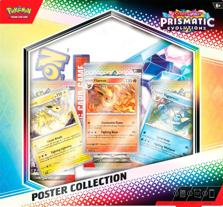 Pokemon Pokemon: SV8.5 Scarlet & Violet: Prismatic Evolutions: Poster Collection (EN) disponible seulement en magasin