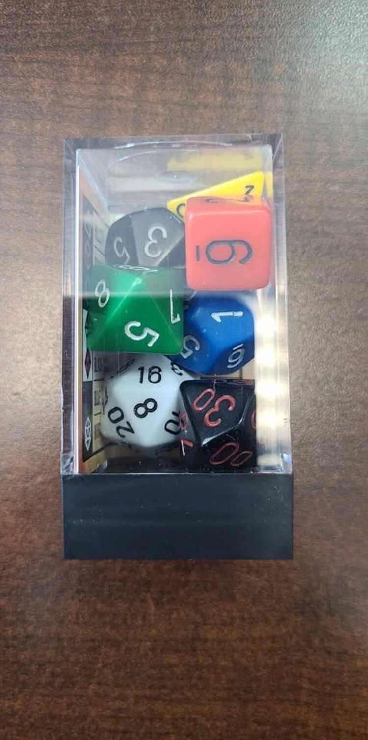 CHX25499 Dés D&D «Ensemble Opaque/couleurs différentes» Polyhédral /7 dés