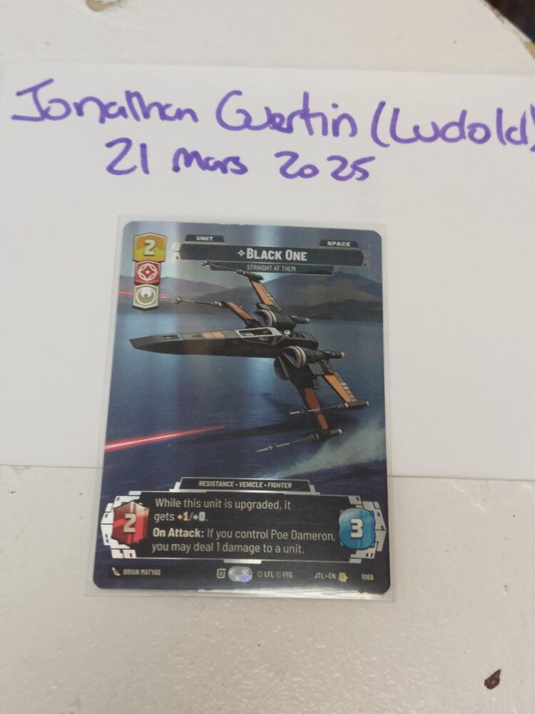 Fantasy Flight Games 1069: Black One: Straight At Them (Prestige Foil): Jump to Lightspeed (JTL) (EN) disponible en magasin seulement