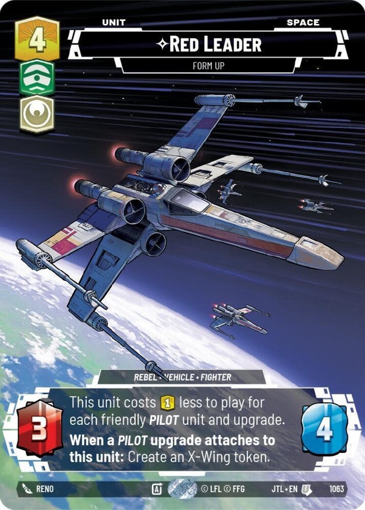 Fantasy Flight Games 1063: Red Leader: Form Up (Prestige Foil): Jump to Lightspeed (JTL) (EN) disponible en magasin seulement