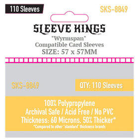 Sleeve Kings SKS-8849 «Wyrmspan Compatible» 57mm X 57mm / 110 Kings Sleeve