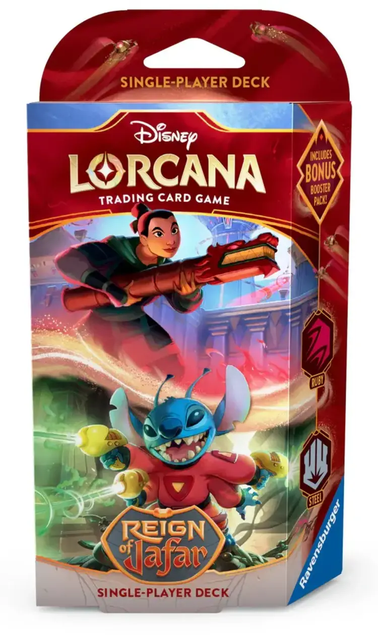 Ravensburger Disney Lorcana: Set 8: Reign of Jafar: Starter Deck: Mulan - Stitch (EN) Disponible en magasin seulement