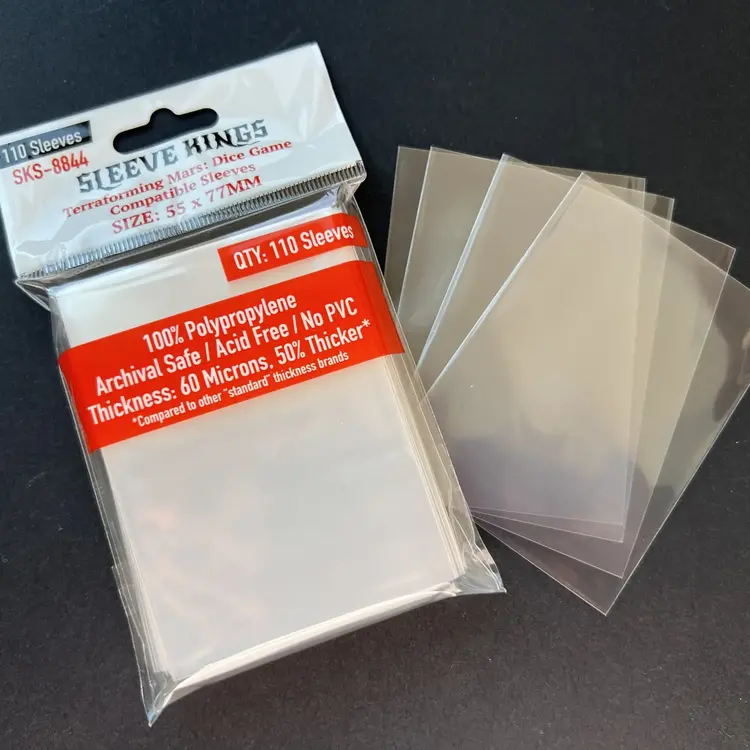 Sleeve Kings SKS-8844 «Terraforming Mars: Dice Game Compatible» 55mm X 77mm / 110 Kings Sleeve