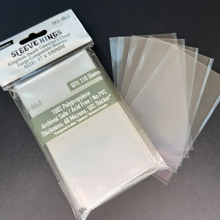 Sleeve Kings SKS-8848 «Kingdom Death Gambler's Chest Large Compatible » 57mm X 100mm / 110 Kings - Sleeve