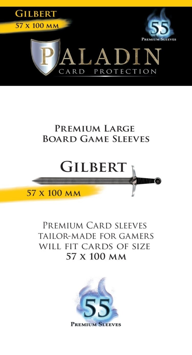 Board&Dice Paladin-Gilbert «Premium Large» 57mm X 100mm / 55 Sleeves