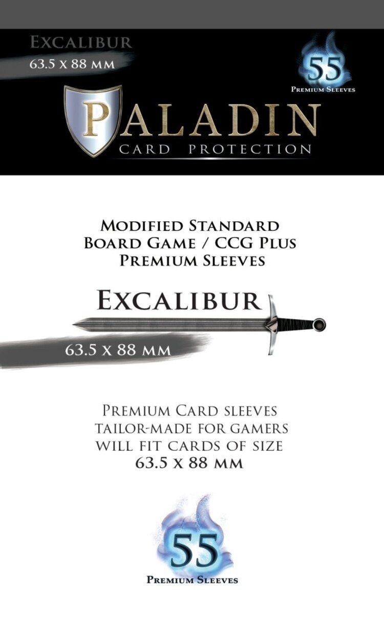 Board&Dice Paladin-Excalibur « Modified Premium Standard» 63.5mm x 88mm / 55 Sleeves