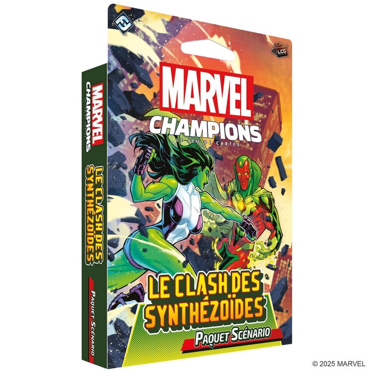 Fantasy Flight Games Précommande: Marvel Champions: JCE: Ext. Le Clash Des Synthézoïdes: Paquet Scenario (FR)