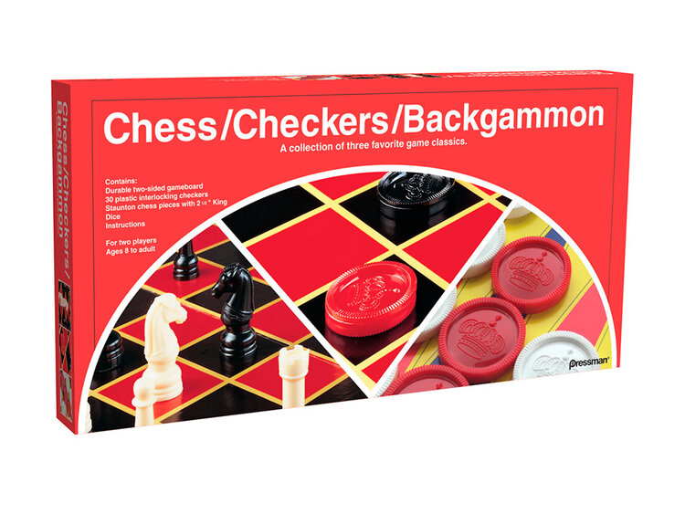 Goliath Checkers, Chess, Backgammon (Folding Board) (EN)