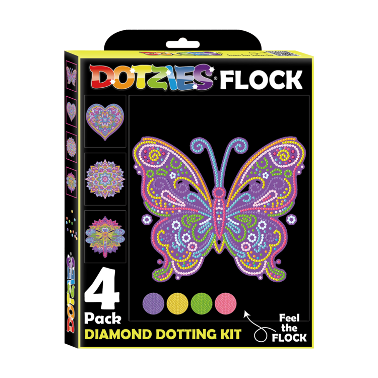 Diamond Dotz Diamond Dotz: Dotzies Flock: Neon Mandalas (ML)