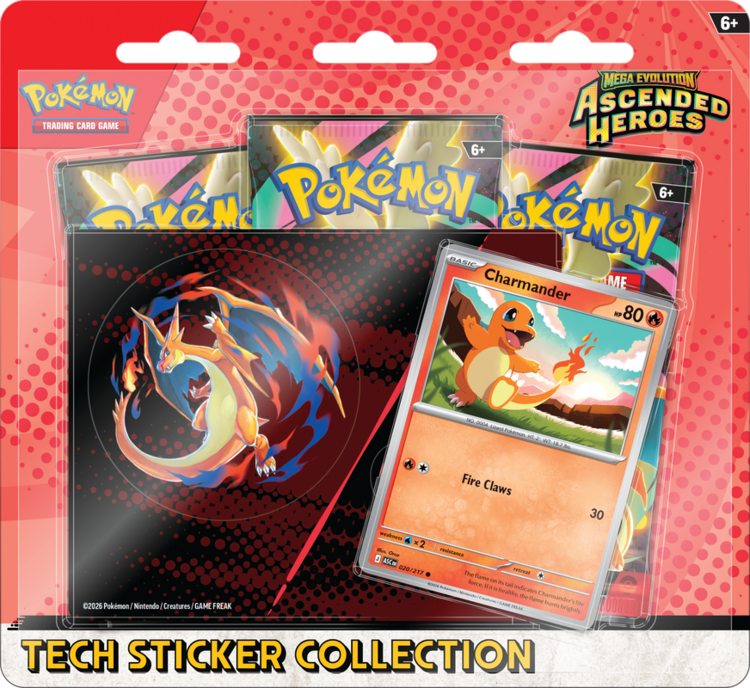 Pokemon Pokemon: ME2.5 Ascended Heroes Tech: Sticker Collection: Rouge Charmander (EN) disponible seulement en magasin