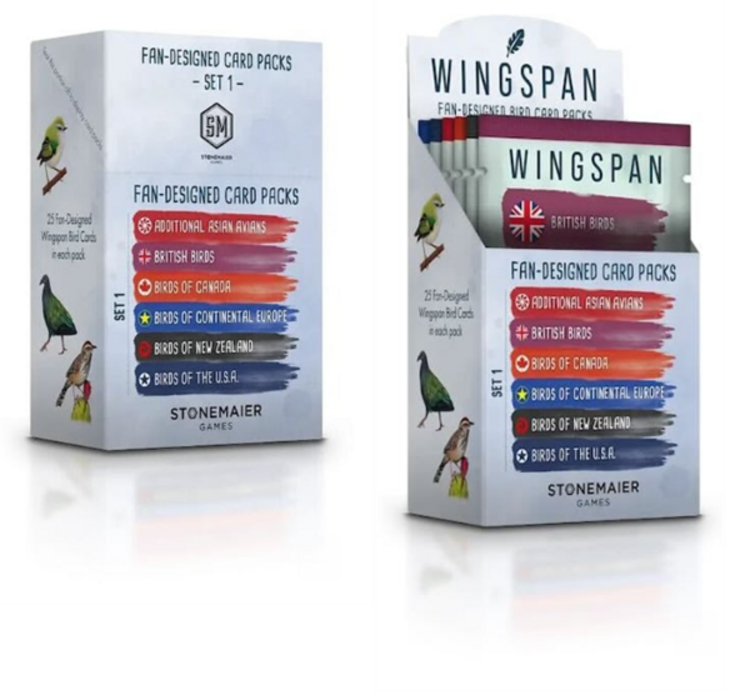 Matagot Précommande: Wingspan: Ext. Fan Art: Booster: Boîte de 6 (FR)