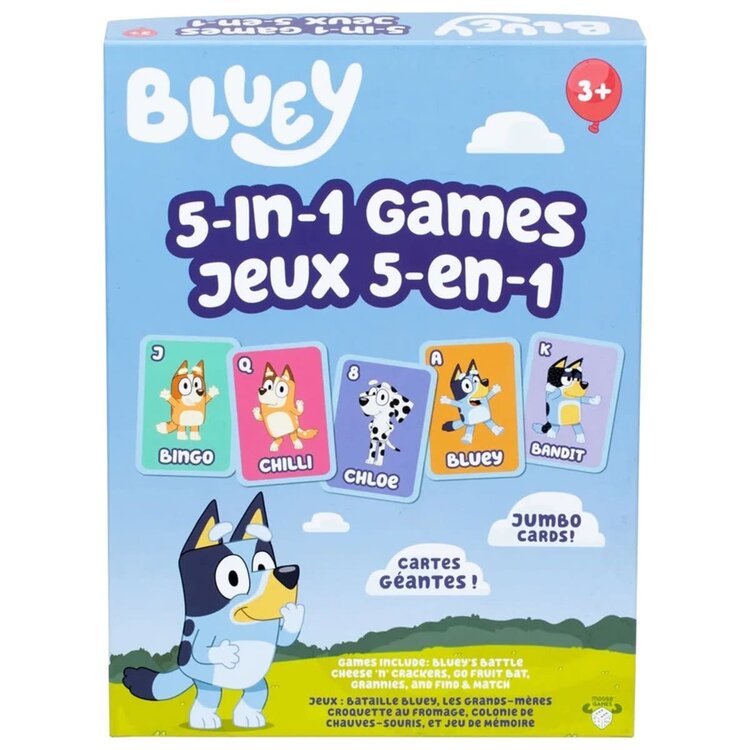 Moose Toys Bluey: Jeux 5 En 1 (ML)