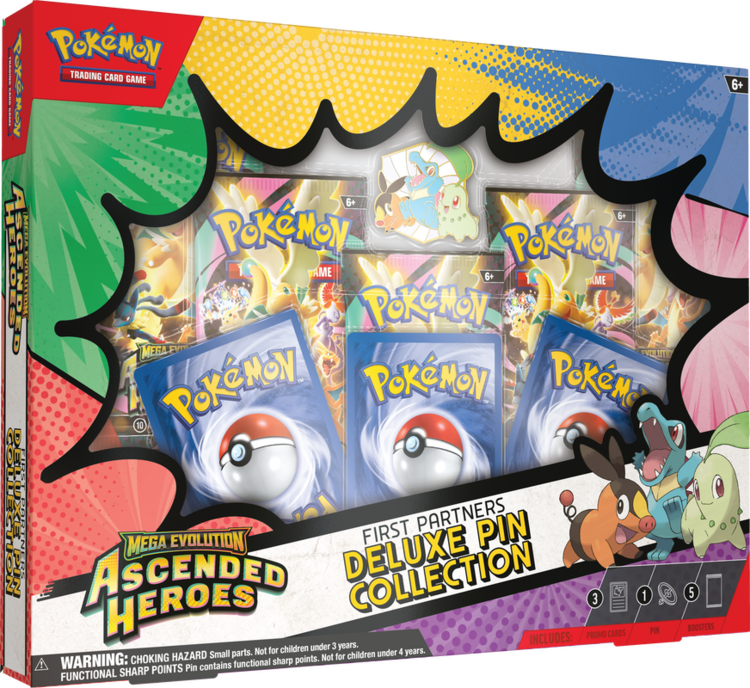 Pokemon Pokemon: ME2.5 Ascended Heroes: First Partners Deluxe: Pin Collection (EN) disponible seulement en magasin
