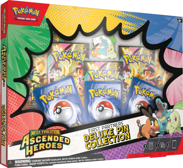 Pokemon Pokemon: ME2.5 Ascended Heroes: First Partners Deluxe: Pin Collection (FR) disponible seulement en magasin