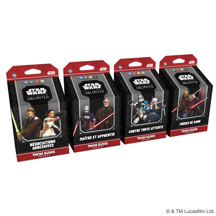 Fantasy Flight Games Précommande: Star Wars Unlimited: Twin Suns: 4 Decks (FR)
