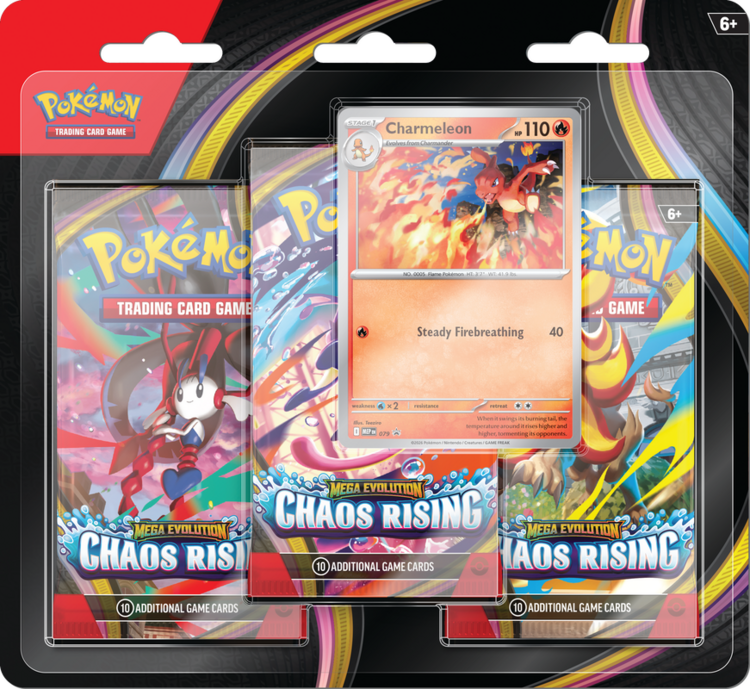 Pokemon Pokemon: ME04 Chaos Rising: 3PK Blister (EN) Disponible en magasin seulement