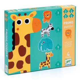 Djeco Primo Puzzle: Dans La Jungle: 3,4,5,6 pièces (ML)