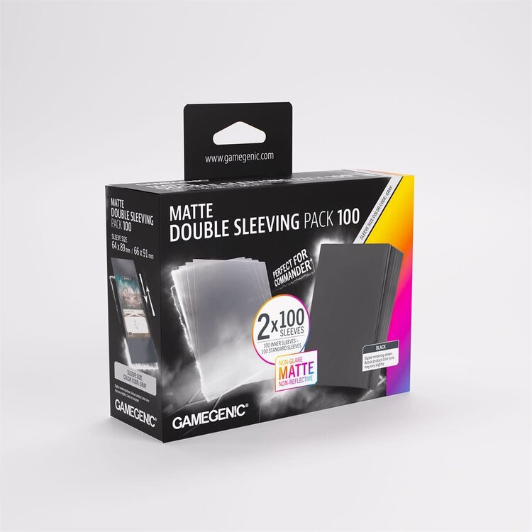 Gamegenic GGS10159ML Matte «Double Sleeving» Clear/ Black / 200 Sleeves Gamegenic