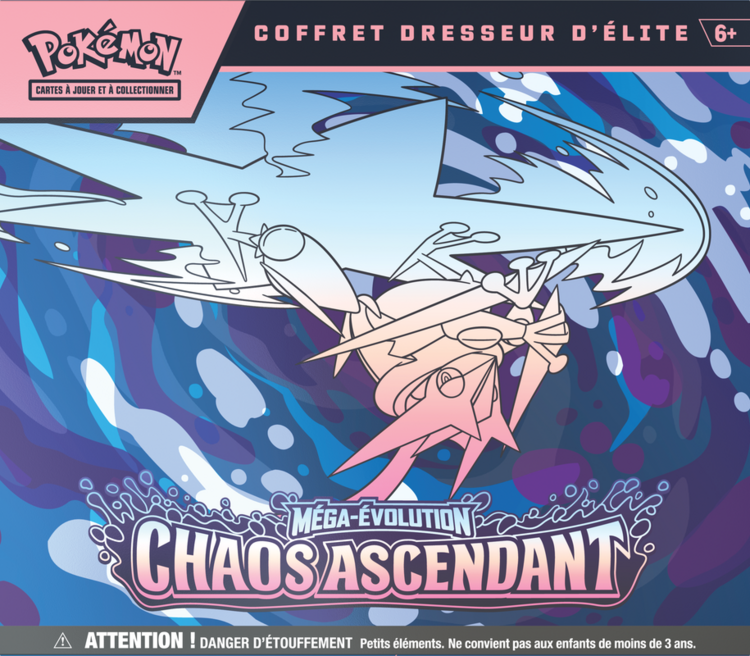 Pokemon Pokemon: ME04 Chaos Ascendant: Coffret Dresseur D'Élite (FR) Disponible en magasin seulement