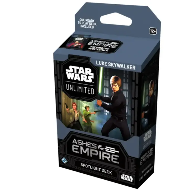 Fantasy Flight Games Précommande: Star Wars Unlimited: Ashes of the Empire: Spotlight Deck: Luke Skywalker (EN)