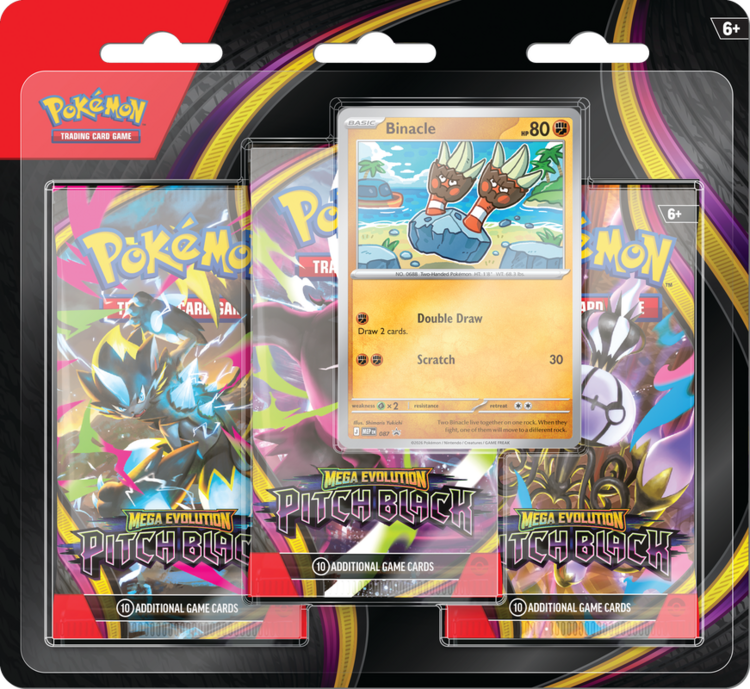 Pokemon Pokemon: ME05 Pitch Black: 3Pk Blister (EN) Disponible en magasin seulement