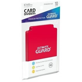 Ultimate Guard UGD010358 Card Dividers 67mm x 93mm: Red