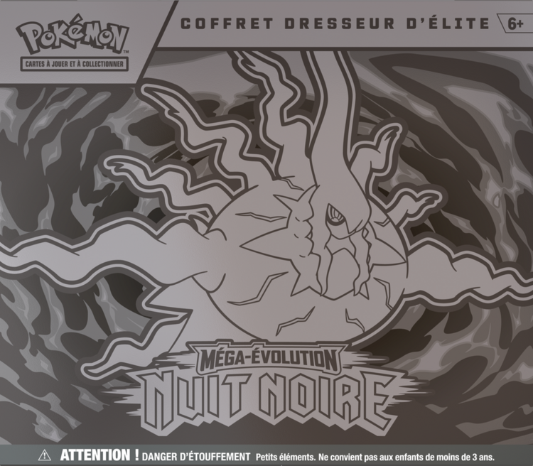 Pokemon Pokemon: ME05 Nuit Noire: Coffret Dresseur D'Élite (FR) Disponible en magasin seulement