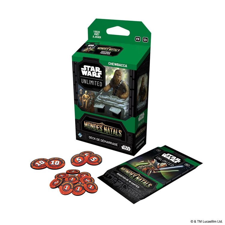 Fantasy Flight Games Précommande: Star Wars Unlimited: Mondes Natals: Spotlight Deck: Chewbacca (FR)