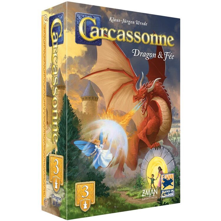 Hans im Gluck Carcassonne: Ext. 3: Dragon & Fée (Nouvelle Version) (FR)