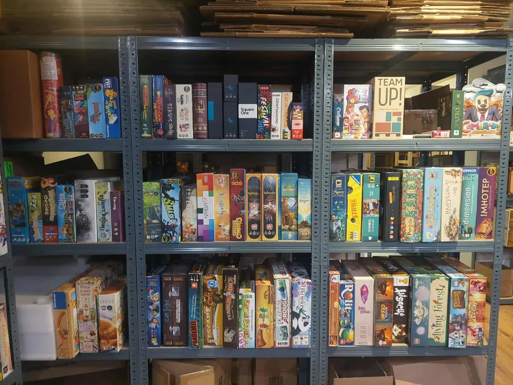 Étagère de jeux de société de démo