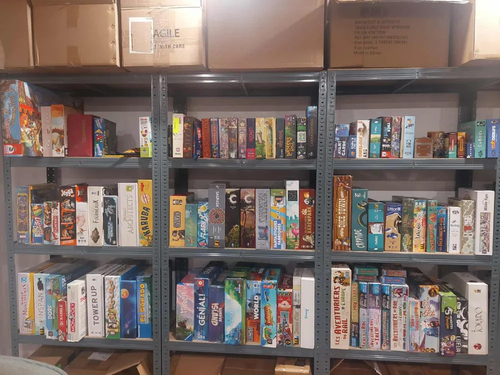 Étagère de jeux de société de démo