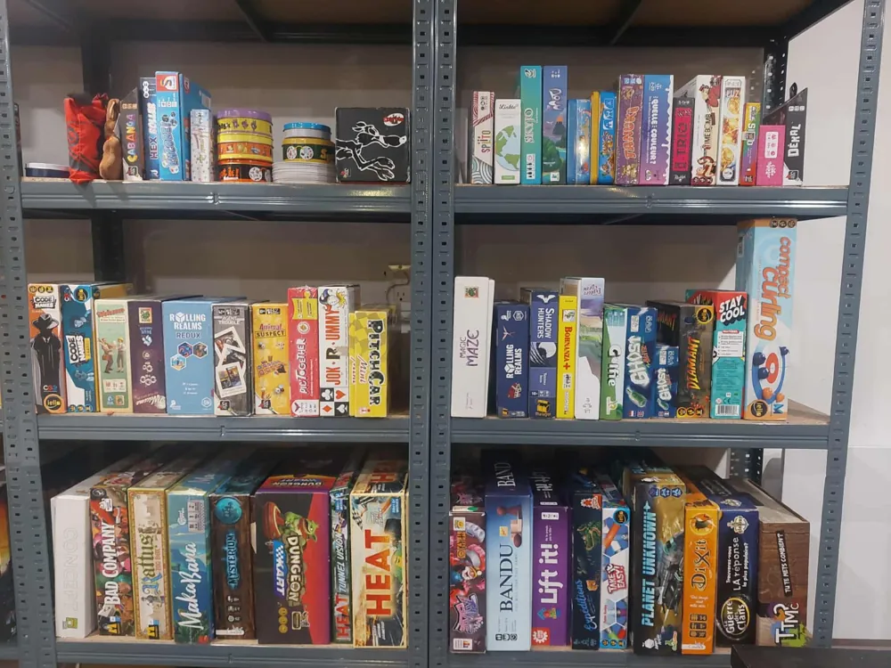 Étagère de jeux de société de démo