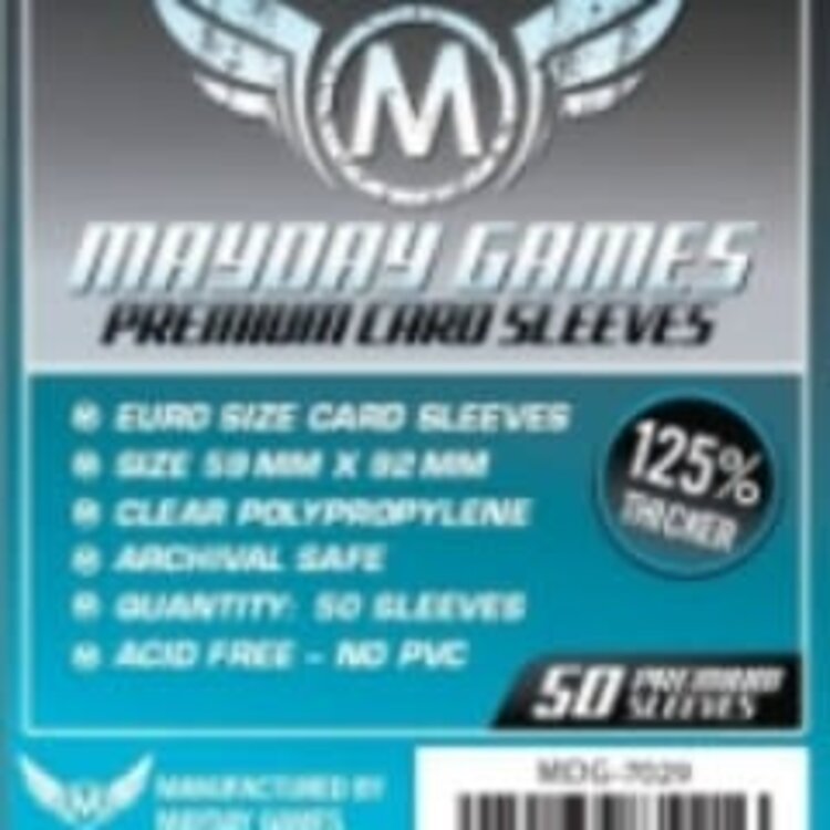 Mayday Games Sleeves - MDG-7029 «Euro» 59mm X 92 mm Deluxe / 50