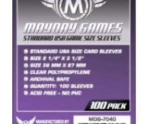 Mayday Sleeves - Jeux de société -  Mayday Sleeve Card Game  Standard x 100 - 63,5x88 mm MDG-7041