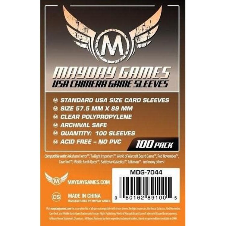 Mayday Games Sleeves - MDG-7044 «USA Chimera» 57.5mm X 89mm / 100