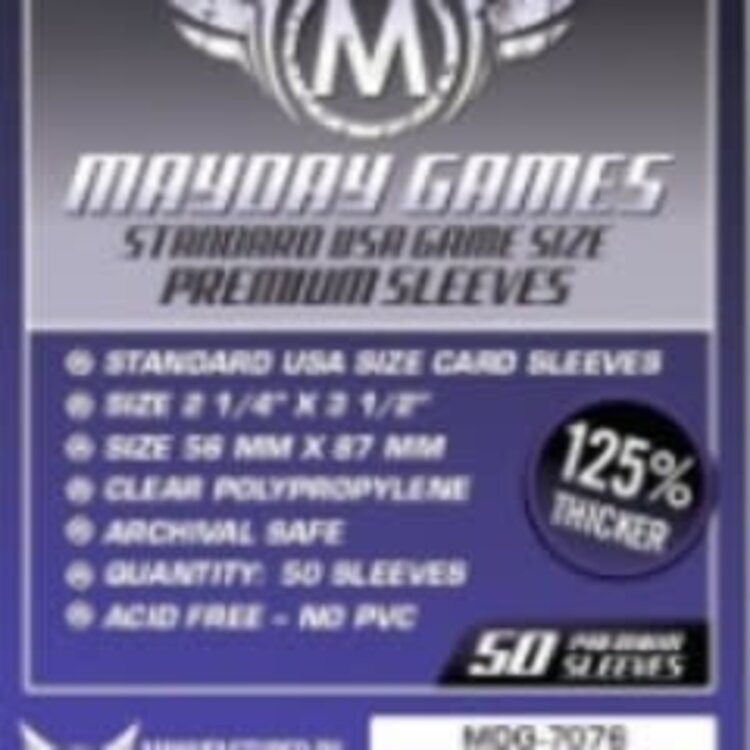 Mayday Games Sleeves - MDG-7076 «Standard USA» 56mm X 87mm Deluxe / 50