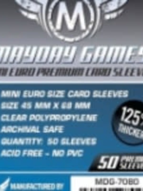 Mayday Games Sleeves - MDG-7080 «Mini-Euro» 45mm X 68mm Deluxe / 50