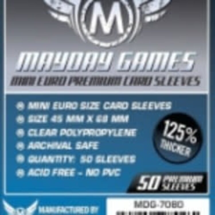 Mayday Games Sleeves - MDG-7080 «Mini-Euro» 45mm X 68mm Deluxe / 50