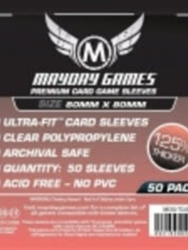 Mayday Games Sleeves - MDG-7145 «carrés» 80mm X 80 mm Deluxe / 50