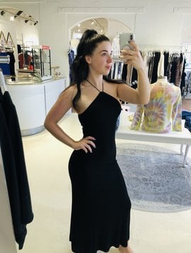 enza costa black dress