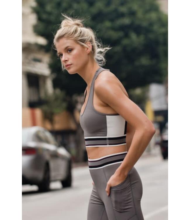 color block sports bra