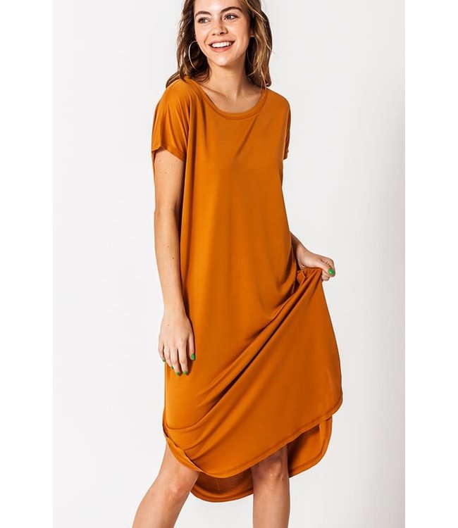 brown tshirt dress