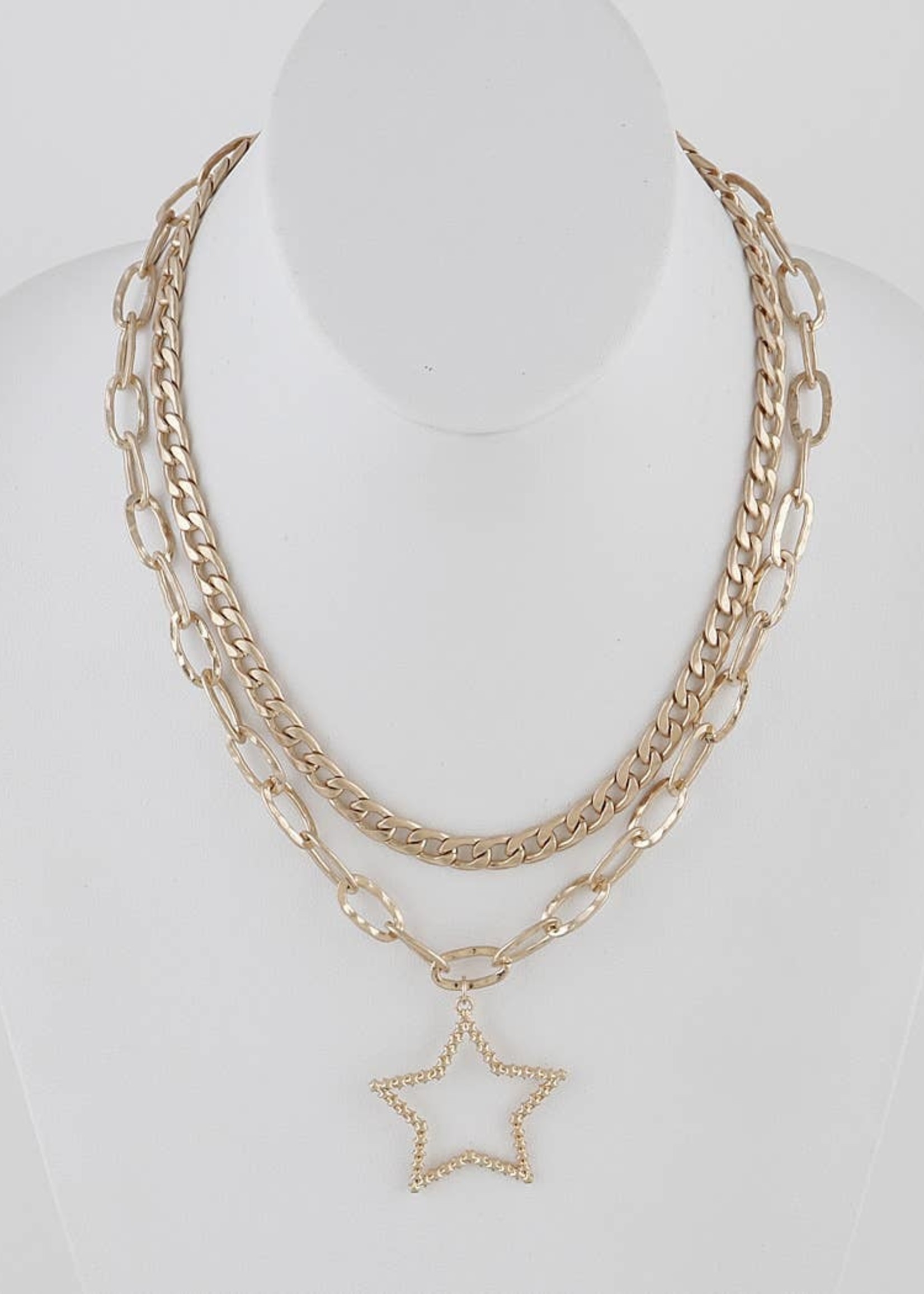 Natty Grace Twinkle, Twinkle, Little Star Multi Layered Chain Necklace