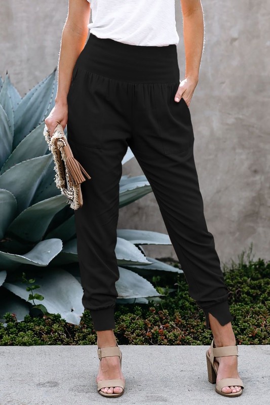Josslyn Tapered Side Slit Joggers 