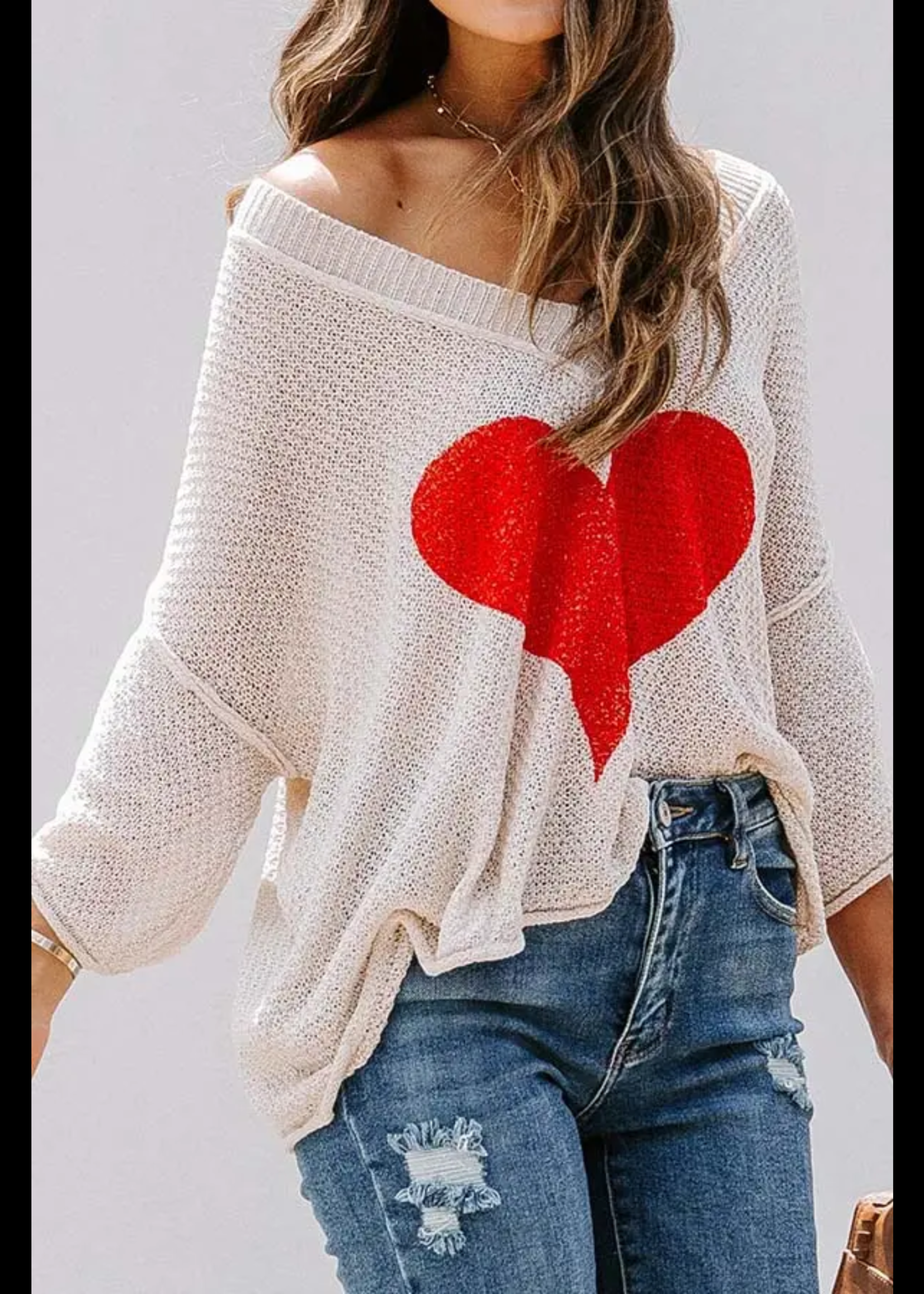 Natty Grace Give Me Your Heart Knit Top