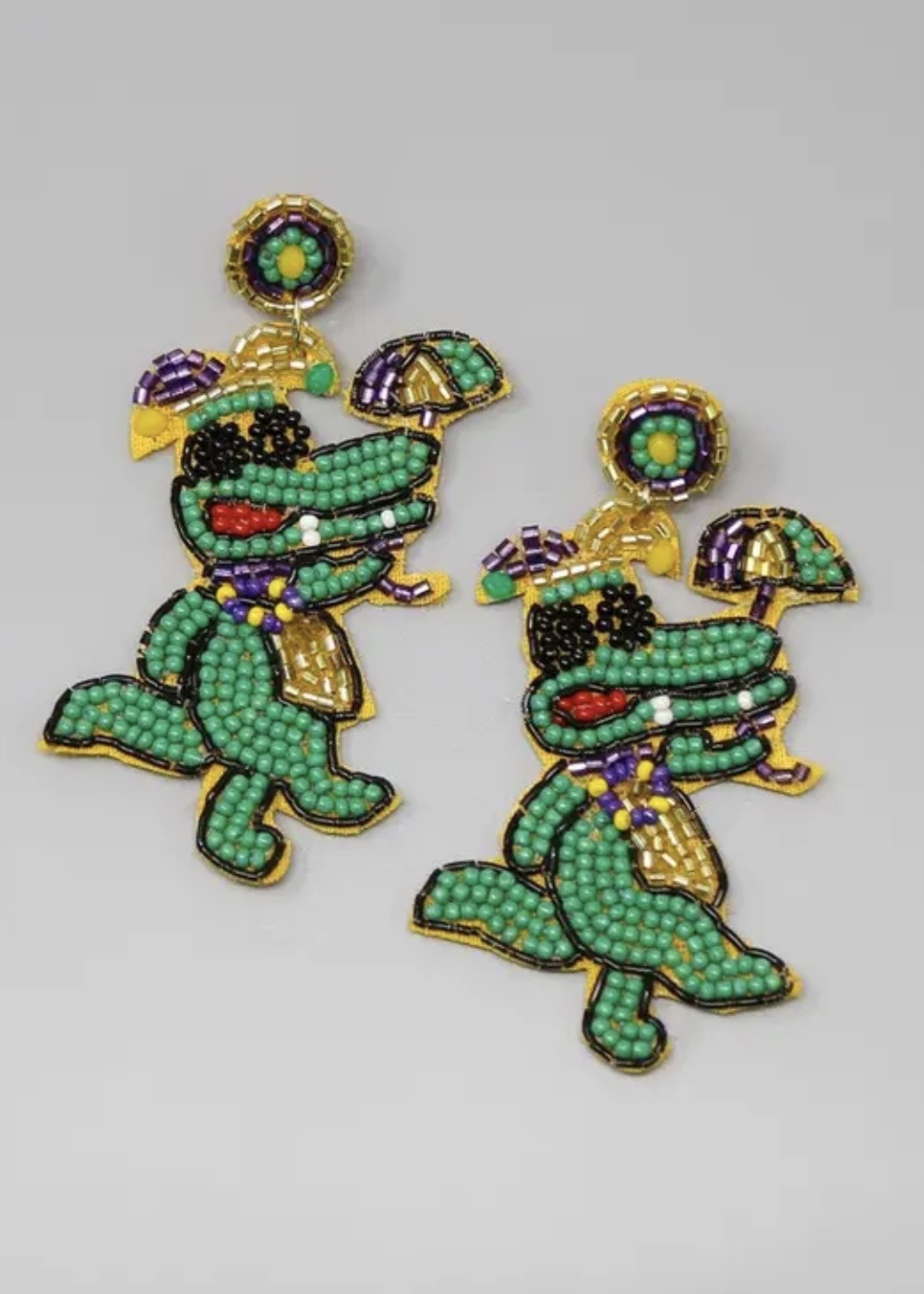 See You Later Beaded Alligator Earrings - Natty Grace Boutique