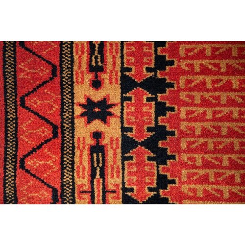 2 ½' x 8' Indian Handmade Red Runner Pashmina Rug 2 ½' x 8' Indian Handmade Red Runner Pashmina Rug