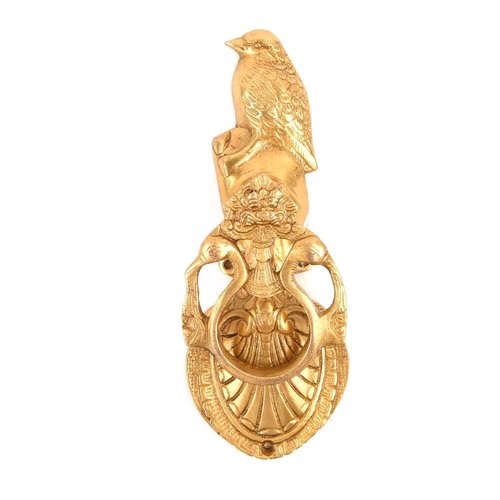Brass Standing Bird Door Knocker from India Brass Standing Bird Door Knocker from India